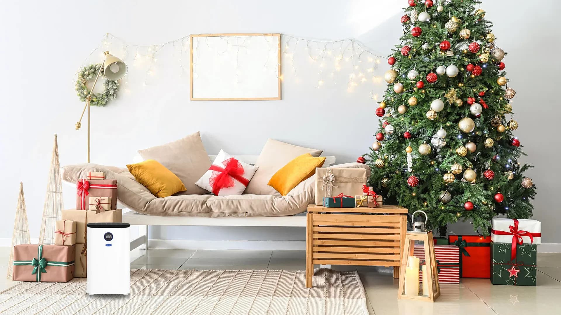 The Carrier air purifier creating ultimate holiday comfort with its features like various filters and UV light technology