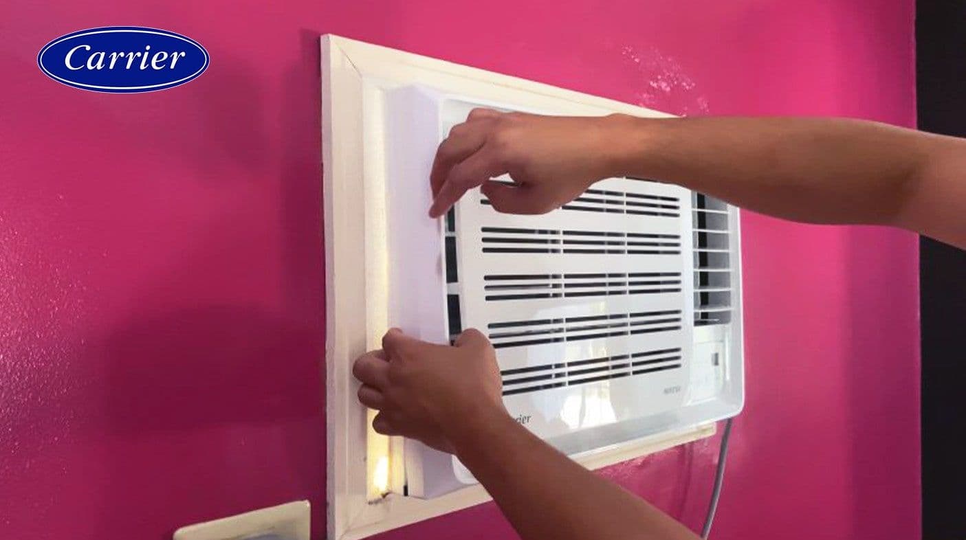 Press the metal casing of the aircon
